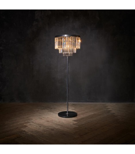 1920S Odeon Clear Glass Fringe Floor Lamp