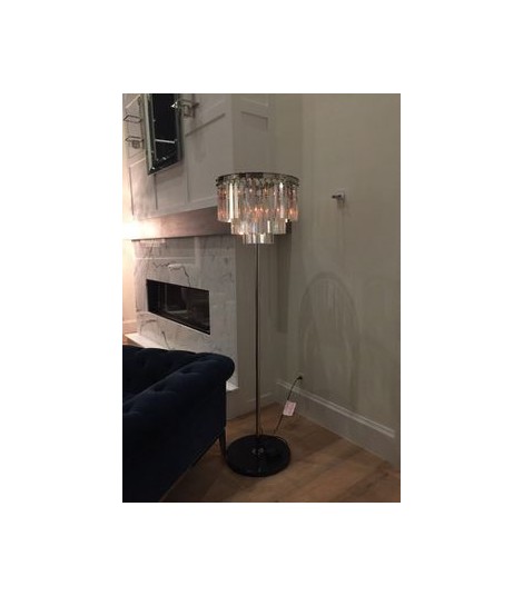 1920S Odeon Clear Glass Fringe Floor Lamp