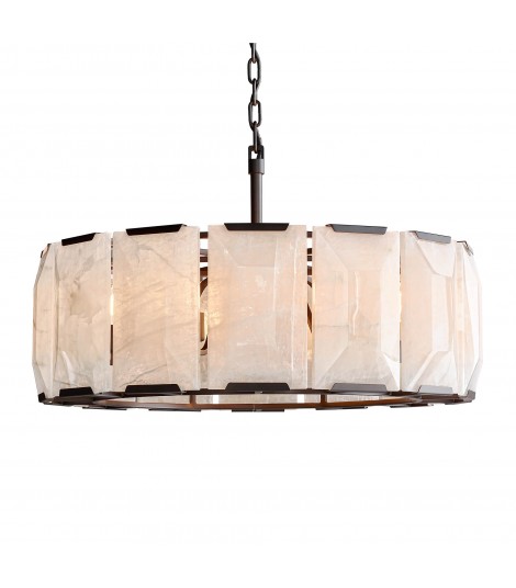 RH Harlow Calcite Round Chandelier