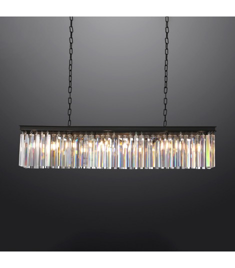 1920S Rhys Rectangular K9 Crystal Chandelier