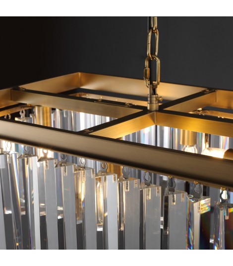 1920S Rhys Rectangular K9 Crystal Chandelier