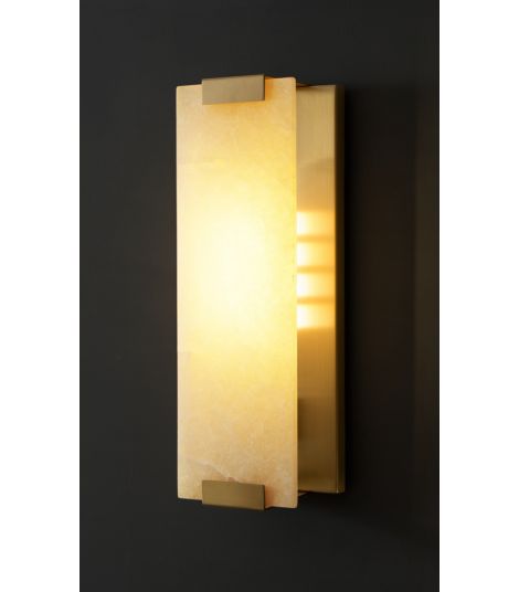 RH HAND-CARVED ALABASTER BLOCK GRAND WALL SCONCE 08