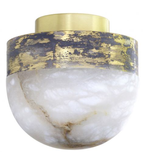 Lucid Dome Alabaster Hallway Ceiling Light Fixture