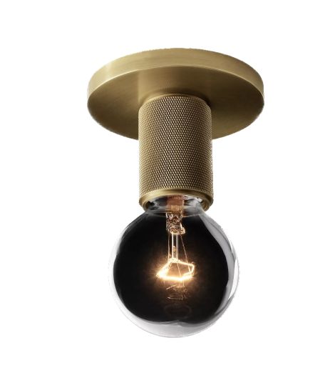 Industrial Minimalist Utilitaire Socket Hallway Flushmount