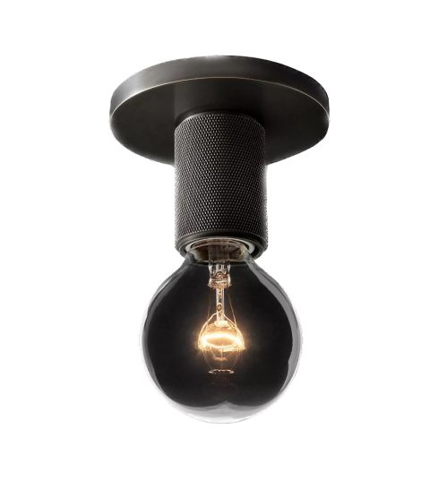 Industrial Minimalist Utilitaire Socket Hallway Flushmount