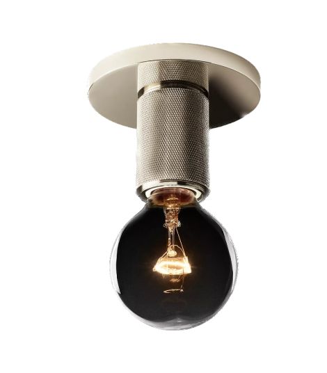 Industrial Minimalist Utilitaire Socket Hallway Flushmount