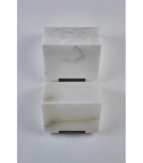 ARCHITECTURAL PIERRE CHAREAU ALABASTER WALL SCONCES