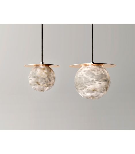 Yak Brass Alabaster Planet Pendant Lamp