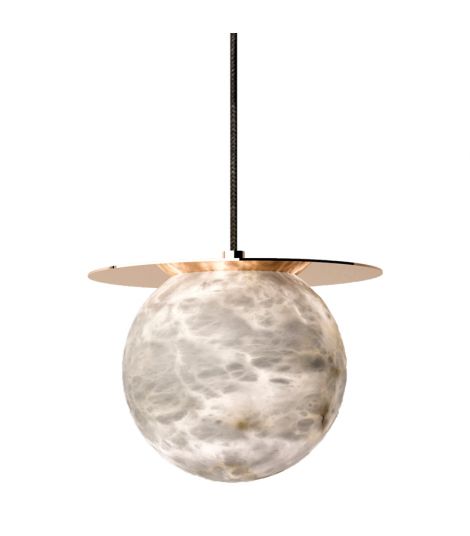 Yak Brass Alabaster Planet Pendant Lamp