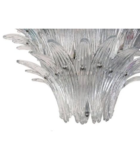 Barovier-style Murano glass palm Tiered Palmette chandelier