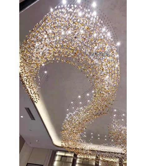 Glass Stone Project Hotel Lighting Chandelier