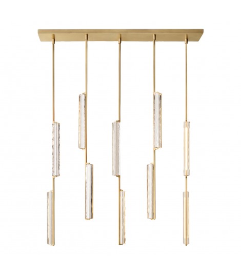 Audubon Crystal Linear Chandelier 54"