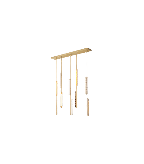 Audubon Crystal Linear Chandelier 54"
