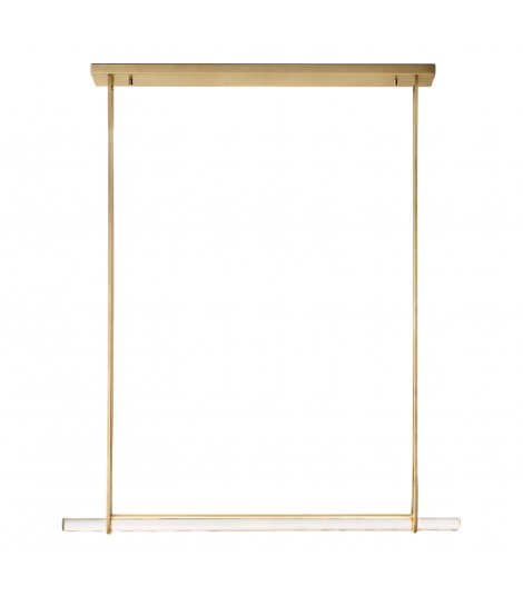 Audubon Crystal Single Bar Linear Chandelier 60"