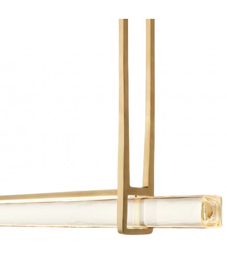 Audubon Crystal Single Bar Linear Chandelier 60"