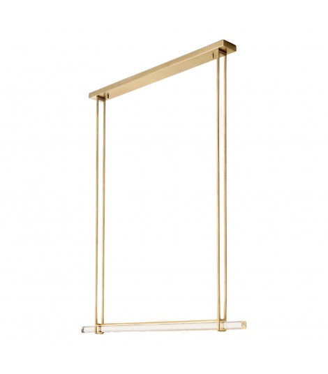 Audubon Crystal Single Bar Linear Chandelier 60"