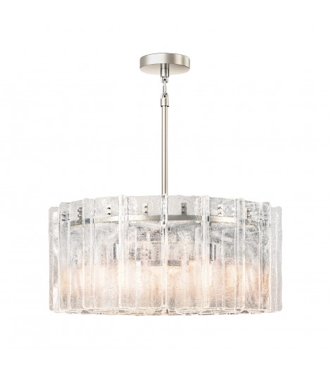 Lattice Clear Glass Round Chandelier