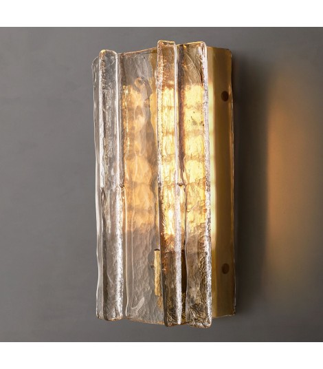 Lattice Clear Glass Sconce