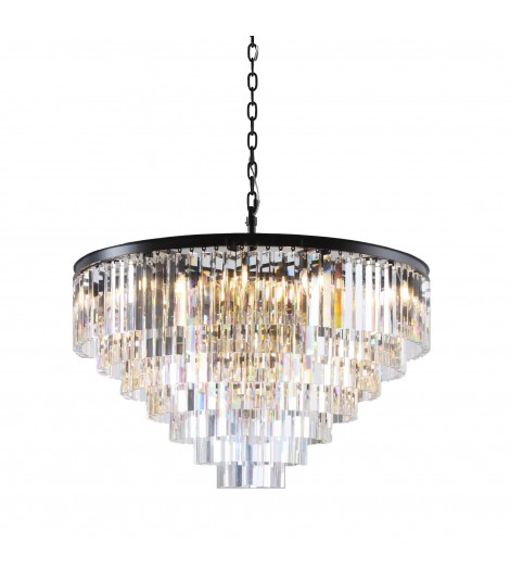 1920s Odeon Round K9 Crystal Chandelier