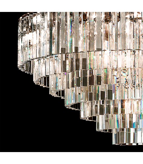 1920s Odeon Round K9 Crystal Chandelier