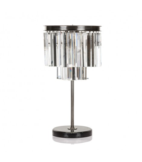 1920S Odeon Clear Glass Fringe Table Lamp